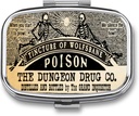 Metal 2 Compartment Pill Organizator Potovanja prijazno Portable Compact Box Cute Case to Hold Vitamins/Tylenol/Ribje olje/Dodatki/Meds/Tablet for Purse/Pocket (Poison Skull), 1,97x0,79x0,39'