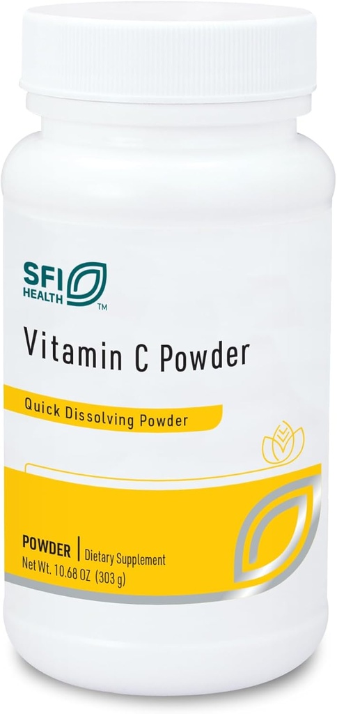Klaire Labs Vitamin C v prahu - Pure 1000 Milligrams L-askorbinska kislina, podpira imunski sistem in kolagen proizvodnjo (250 strežnikov, 250 gramov)