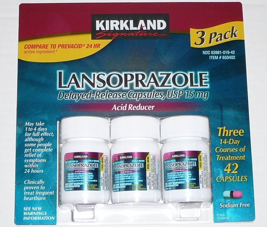 Kirkland signature Lansoprazol 15 mg. reduktor kisline, 42 kapsul