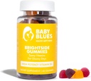 Baby Blues Brightside Vitamin D3 Gummies – Visoka moč imunske, Mood & podpora kosti – Peach Mango Strawberry – Postnatal Vegan dodatek za mame – Non-GMO, želatina-free
