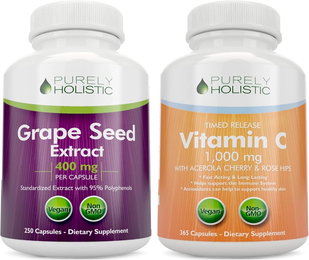 Čisto holistični izvleček grozdnih semen 400mg + vitamin C 1000mg