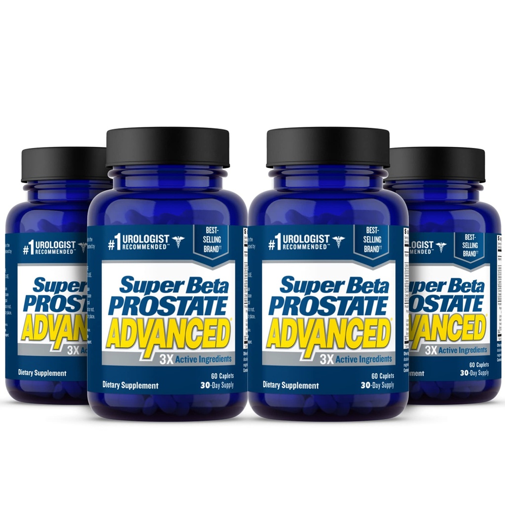 SUPER BETA PROSTATE Napredno – Spodbujanje spanja, podpora Bladder Praznjenje. Podpora prostate za zdravje moških z beta sitosterolom, ne Saw Palmetto. (240 kapsul, 4-pak)