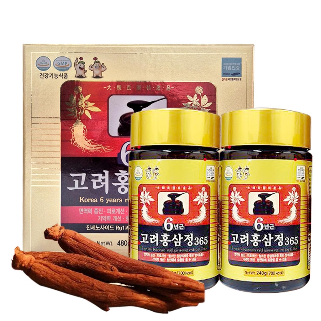 HongSamJeong, korejska 6years korenska rdeča ginseng zlato ekstrakt, Saponin, Panax, 8,5 Ounce (paket z 2)