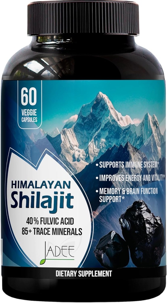 5000 mg himalajske kapsule Shilajit za moške in ženske - 40% fulvična kislina + 85+ Minerali v sledovih