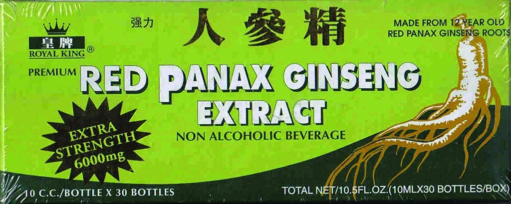 Kraljevi kralj Red Panax ginseng ekstrakt 6000mg 10c.c./steklenica X 30 (paket 4)