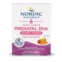 Nordic Naturals Zero Sugar DHA Prednatal Vitamin Gummies, Jagoda Orange Flavor - 27 Gummies - Dodatki za nosečnost - 600 mg Omega-3 ribje olje in 400 i.e. vitamin D3-27 Storitve