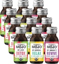 TEAONIC Wellness Shots - Variety Pack: Relax, Revive, Detox Shots, USDA-Certified Organic Wellness Shots, 12 Pack, 2 Fl. Oz vsak