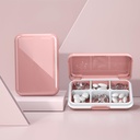 Box tablete vodoodporne potovalne tablete primeru prenosne dnevne tablete tablete tablete tablete imetnik zakladnica 6 predelki žepna kompaktna medicina Organizator za vitamine,ribja olja,Dopolnitve,Medicination (Velika roza)
