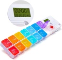 7 Day Medicine tablete Organizator, 4 Opomnik Alarm, Glasen zvok, 14 Veliki kompartmenti, Velik zaslon, Vlažno-Proof, Potovanja tedensko/Daily Pill Box/Organizer/Case/Container/Dispenser, AM/PM 2 krat na dan