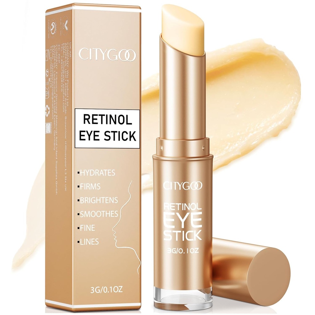 CITYGOO Retinol oko palico s kolagen, hialuronska kislina za temen krog, pod oči krema proti staranju, Za Puffiness in vrečke zmanjša fine linije (Retinol oči palico, 1kos)