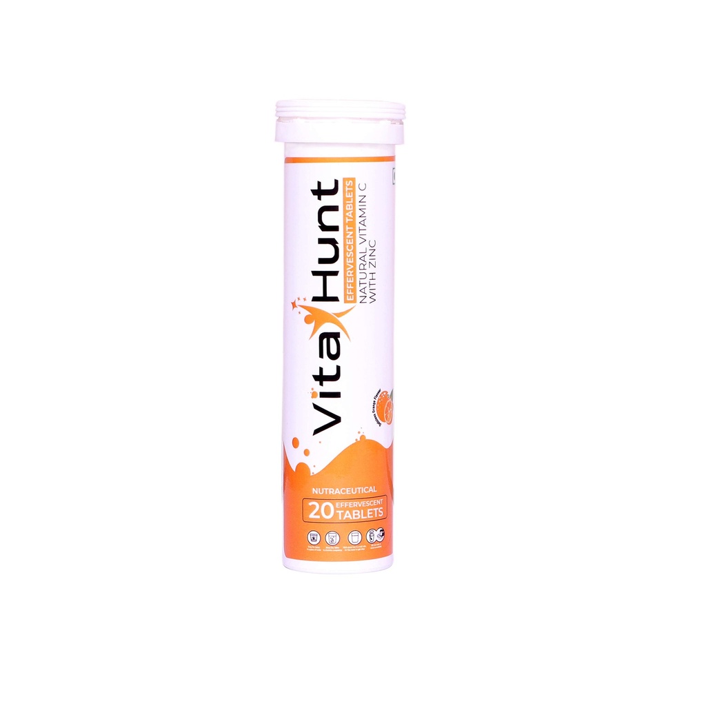 Vitamin C 1000 mg z cinkovimi antioksidanti - Imunska podpora - 20 šumečih tablet - oranžna aroma