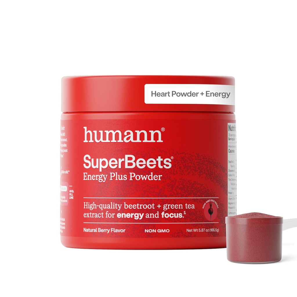 HumanN SuperBeets Energija Plus z ekstraktom grozdnih semen - izvleček sladkorne pese, izvleček zelenega čaja, kofein, vitamin C, ne-GMO, 5.87oz