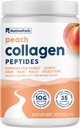 NativePath Kolagen Peptides - hidrolizirani kolagen tipa 1 in 3. Keto & Paleo Grass-Fed Protein Prašek za lase, kožo, nohte, kosti, sklepe, prebavo in več - brez glutena ali mleka (Peach, 226g)