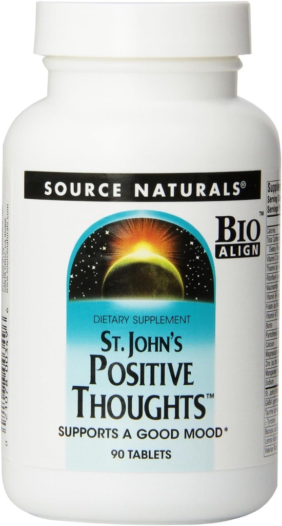 Vir Naturals St. John's Pozitivne misli Zeliščni dodatek - 90 tablet (Pack of 2)