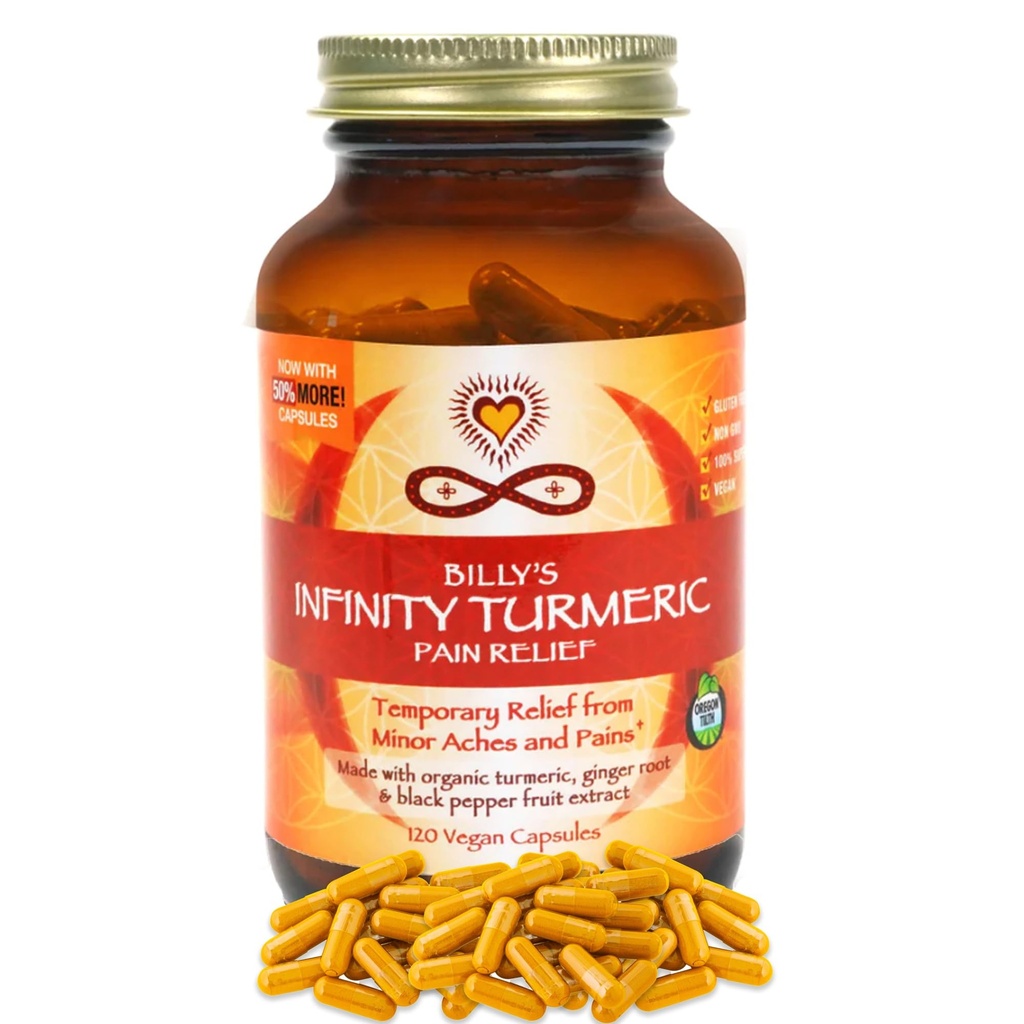 Infinity Turmeric kapsule, visoko jakost kurkumin dodatek, USDA Certified Organic dodatek s črnim poprom in ingver, Raw, Vegan Gluten brezplačno