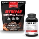 Myogenix Jetrna podpora Dopolnilo & Myolean Chocolate Whey Protein – Napredno zdravje jeter in okrevanje mišic s 40g visoko beljakovino Whey – Podpora razstrupljanje, rast in učinkovitost