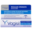 Vagisil Redna moč Anti-Itch Feminine Cream za ženske, Ginecolog Tested, Hypoallergen, Hitro delujoč in dolgotrajen Srbečica Relief, Vaginal Moisturizer Soothes in Cools, 1 oz (Pack of 1)
