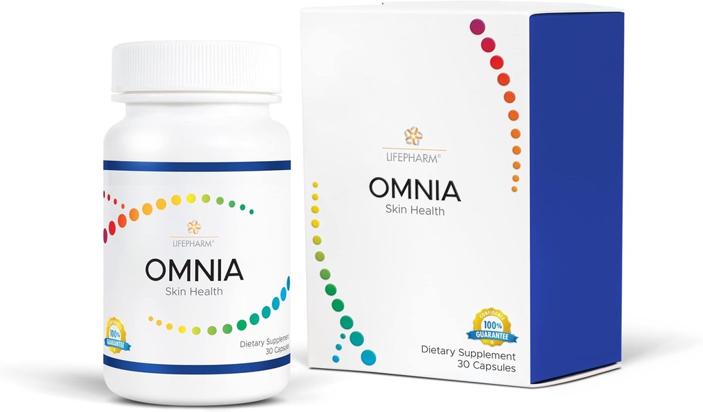 Omnia - Koža, lasje in nohti Dopolnilo - Trojna deluje kompleks za zdravo in bleščeče kože - Lastnosti naravna mešanica vitaminov, mineralov, kolagena in drugih superživil - 30 kapsul