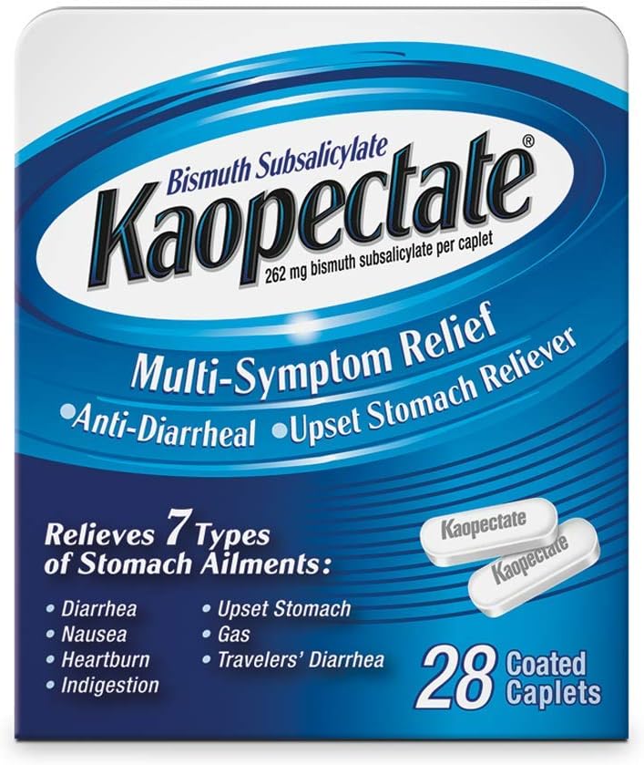 Kaopectate multisimptom Proti Diarrheal& Upset Stomach Reliever, 28 Kapleti, Bela