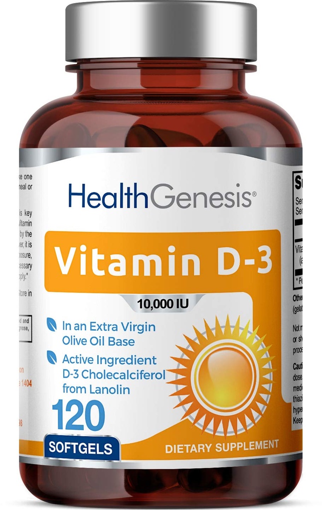 Vitamin D-3 10000 i.e. 120 softgels - visoka stopnja tveganja pri ekstra deviškem oljčnem olju brez GMO soje podpira imuno zdravje močnih kosti