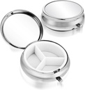 Sibba 3 Kompartment Portable Medicine Pill primer, Travel Multi-Functional Vlažilno dokaz tablete Škatla za Purse & Pocket, Cute Metal Medicine tablete Organizator Box za vitamine, ribje olje in dodatki