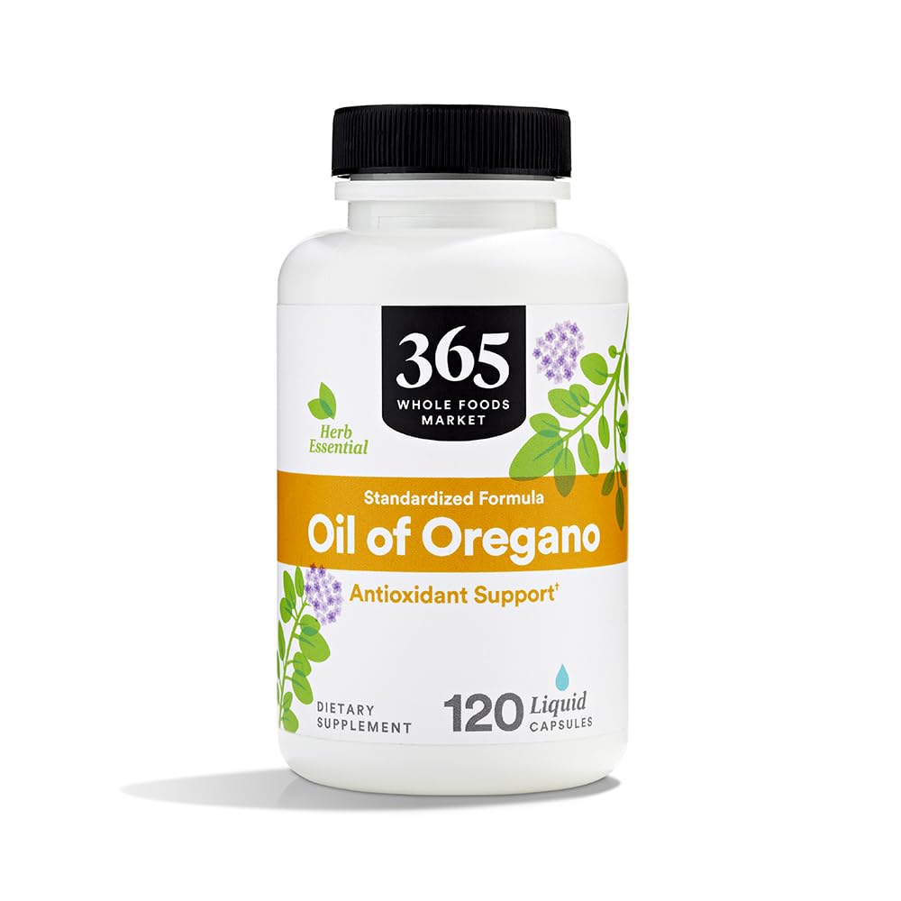 365 po celotnem trgu živil, Oil of Origano Standardizirana formula, Antioksidant Podpora, Veganske tekoče kapsule, 120 Štetje