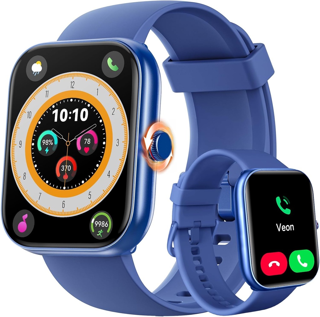 ENOMIR Smart Watch za ženske moške (Odgovor / Make Calls) Združljiv z iPhone/Android/Samsung, Alexa vgrajena, [1.91" HD zaslon] Vodoodporna Fitness Watch s srčnim utripom/SpO2 Monitor (modra)