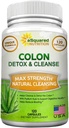 aSquared Nutrition Pure Colon Clease for hujšanje - 120 Kapsule, Max Moč, Naravni Colon Detox Cleanser, Colon Cleaning Diet Supplement Mešanica za prebavno zdravje, Dietne tablete za moške in ženske