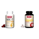Jarrow Formule MK7, spodbuja zdravje kosti, 90 mcg, 120 Softgels & Extra Strength Metil B-12 1000 mcg & metil Folate 400 mcg + P-5-P, dietna