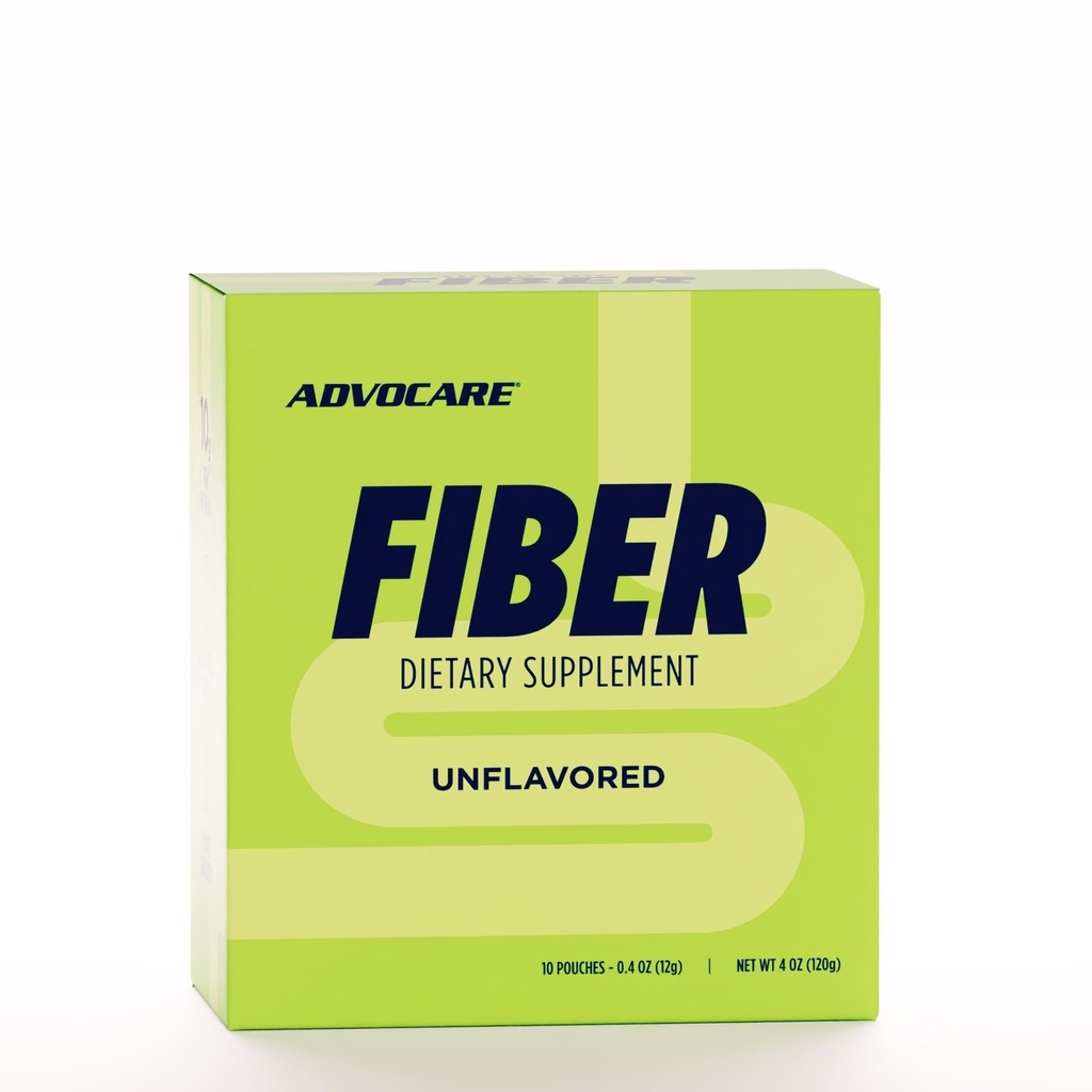 AdvoCare Fiber prehranska dopolnila - Dnevni puder dodatek s topen in netopen Fiber - Mešanica vključuje Psyllium semena in koruza - Podpira Prebavno zdravje* - Unflavored - 10 vrečk