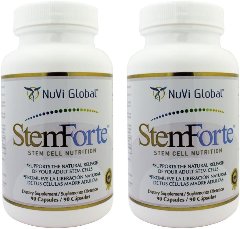 Plus Stem Cell Nutritional dopolnila za moške, ženske - dve steklenici - Napredno Stem Cell in Telomere Podpora dejavnosti - Spodbuja naravno sproščanje stem celic, povečanje energije, Fokus, Mood