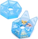 Tedenske tablete Organizator velike 7 dan tablete Box Organizator dnevno Medicina Primer za vitamin ribje olje tablete Dodatki Artritis Prijazno