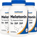 Nutricost Melatonin 5 mg, 240 kapsul (3 steklenice)