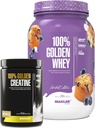 Maxler 100% Golden Whey (Brueberry Muffin 2 lb) & 100% Golden Creatine (Nearomated 10,6 oz)
