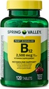 Vitamin B12 Hitra raztapljanje tablete Prehranska dopolnila, 2500 Mcg, Cherry, 120 Count in prenosne tablete vsebnik (2 Izdelki)