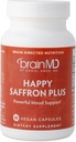 Dr. Amen BrainMD Happy Saffron Plus - 90 kapsul, pakiranje po 2 - z izvlečkom rožnega žafrana, kurkumin in cink - Vegan, Gluten brezplačno - 60 skupaj