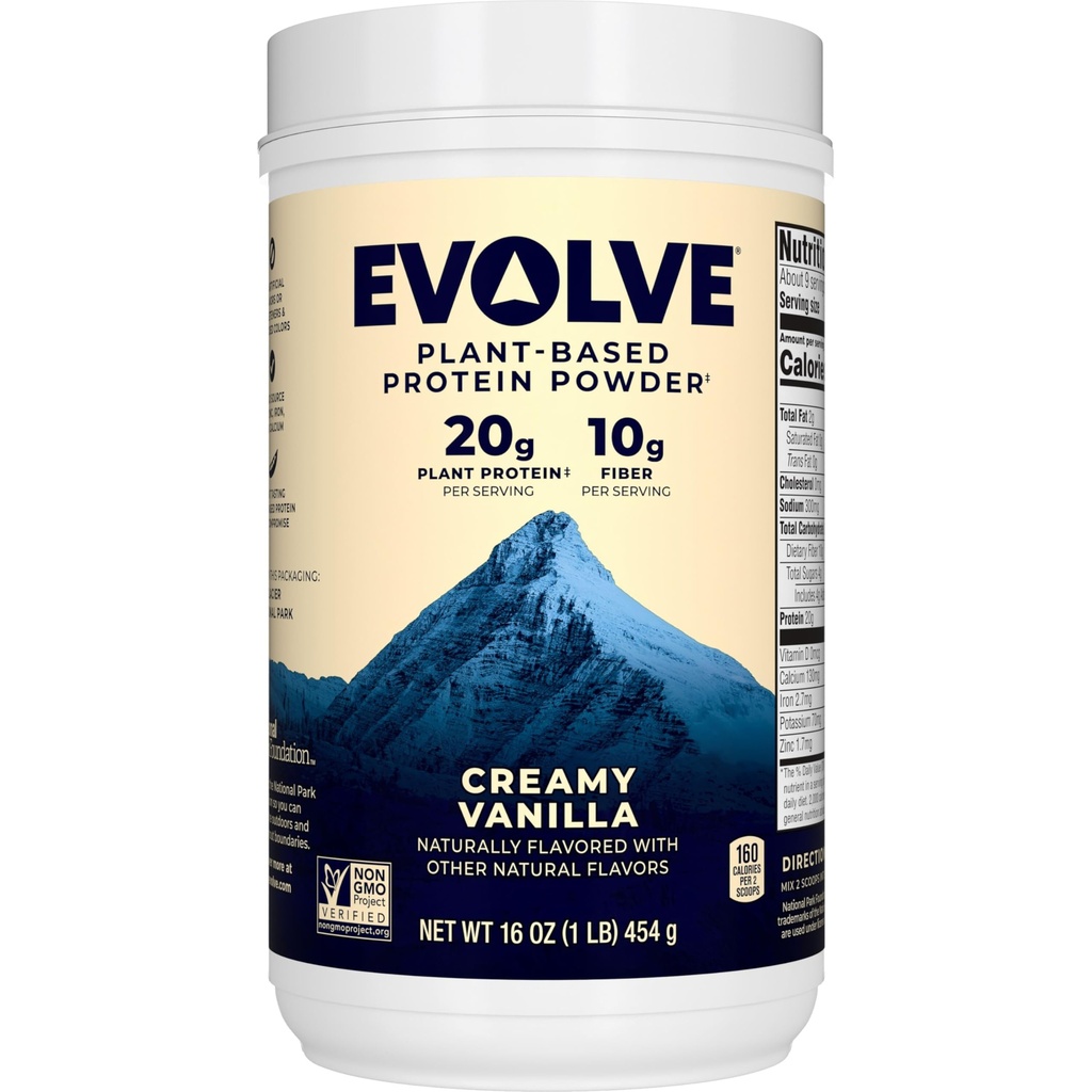 Evolve Protein Powder, idealna vanilija, 20g beljakovine, 1 funt