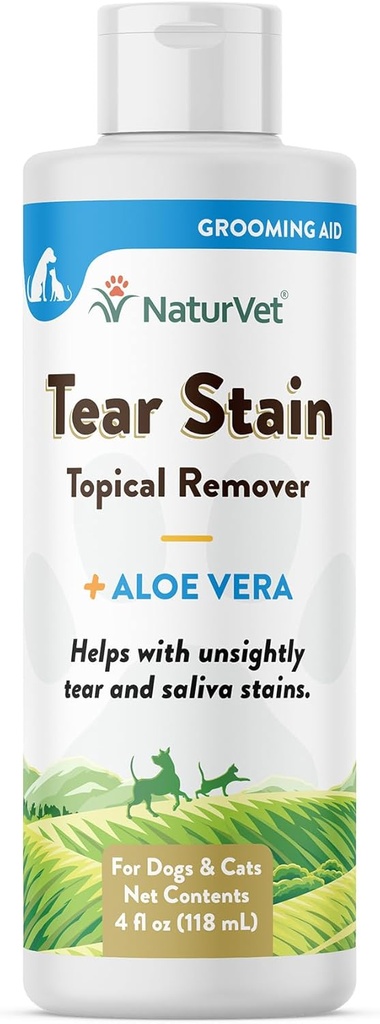 NaturVet – Tear Stain Topical Odstranjevalec Plus Aloe – 4 oz 