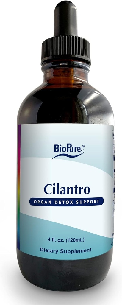 BioPure Cilantro Herbal Tinkture – Močni Botanični ekstrakt Bogat z koristnimi Phytonutrients in polifenolnih spojin, ki podpira imunske, detox čiščenje, Gut Health, & splošno Wellness – 4 fl oz