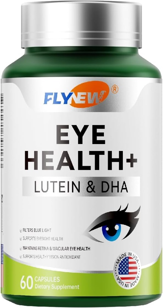 Eye Health Supplement, Eye Care with Lutein& DHA, Antocianin Rich Blueberry Extract, Zeaksantin iz Marigold Flower Extract.