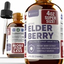 Rejuvica Zdravje Aktivna Beznica 4oz XL Super velikost - Napredni Elderberry Tekoči ekstrakt - Imunska podpora Kapljice - Veganski sladkor brez GSO Tinktura