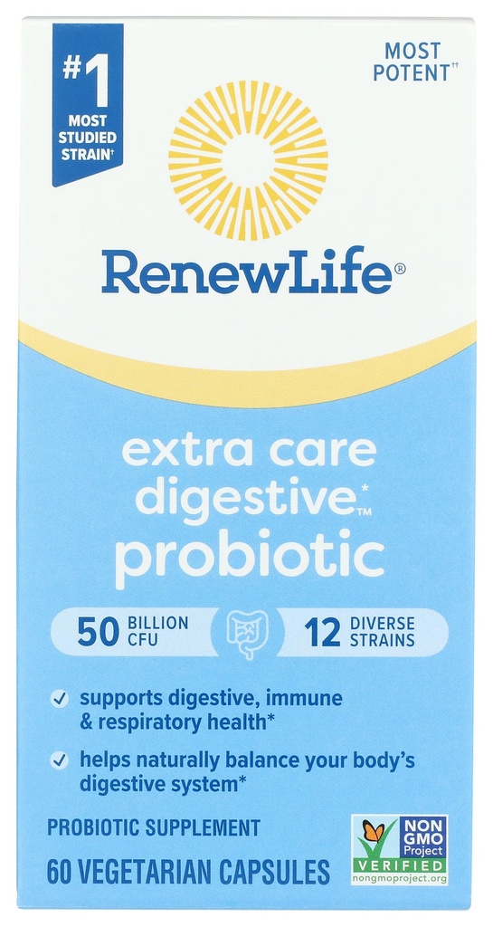 Obnovitev življenja Ultimate Flora Extra Care Probiotic 50 milijard, 60 CT