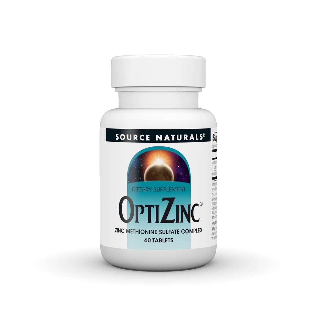 Vir Naturals OptiZinc cinkov metionin sulfat kompleks in prehranska dopolnila - 60 tablet