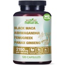 Zakaj ne naravna 4-v-1 organska črna Maca koren, Ashwagandha, Fenugreek, Panax Ginseng kapsule, dodatek za moške in ženske