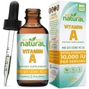 Zakaj ne naravne kapljice vitamina A 10000 i.e. - tekoči retinil palmitat s kokosovim MCT oljem, veganski VIT A dodatek za kožo - 1 oz podjezična tinktura