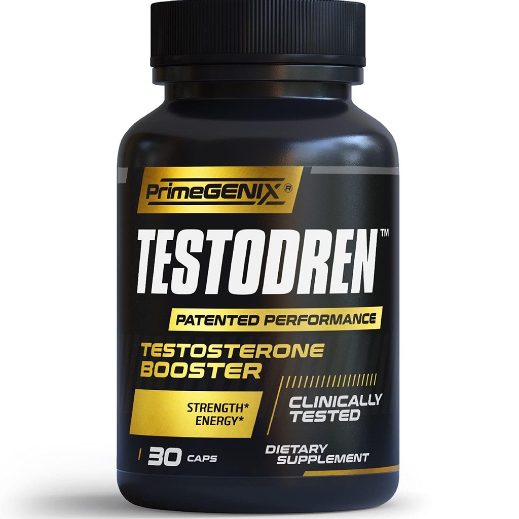 PrimeGENIX Testodren Advanced Testosterone Booster for Men Natural Stamina, Endurance, Energy & Strength Enhancing Supplement Lean Muscle Builder Sports Nutrition Testosterone Booster