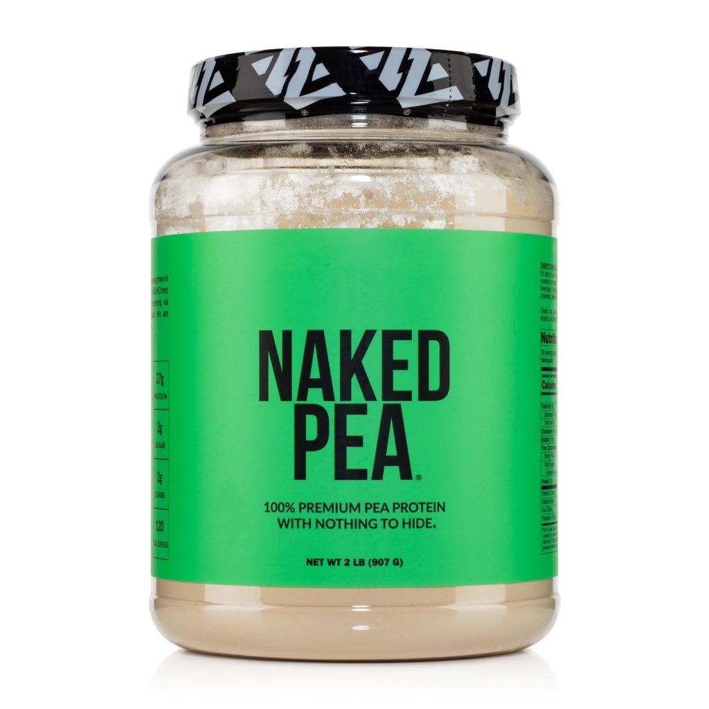 Naked Pea - 2LB 100% Pea Protein Powder iz severnoameriških kmetij - nearomatiziran izolat beljakovin Pea - rastlinski beljakovinski prah, enostaven za shranjevanje - 30 servivov