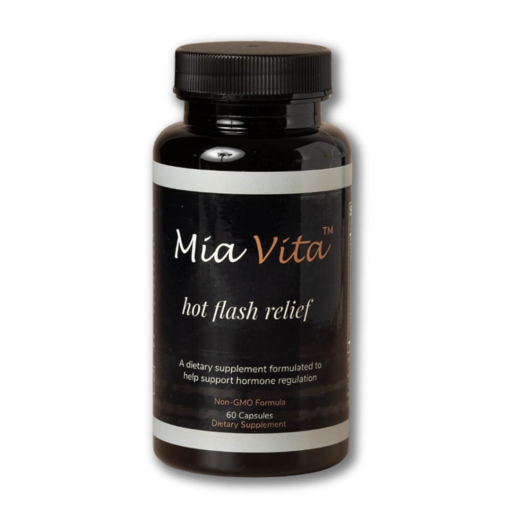 FEMMEPHARMA Mia Vita Hot Flash dodatki za Menopause Non-GMO Natural Hormone Regulation for Night Sweats Black Cohosh & Dong Quai 60 kapsule (30 dnevna dobava)