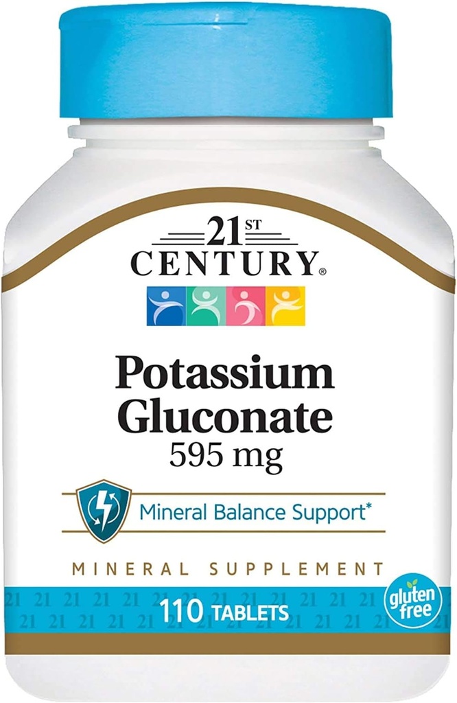 21. stoletje, kalijev glukonat, 595 mg, 110 tablet