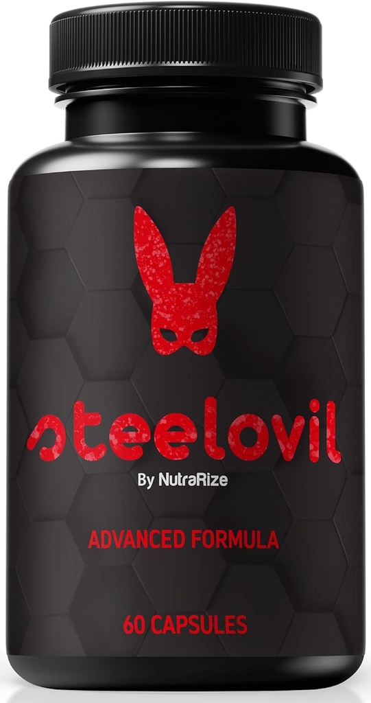 Steelovil Kapsule za moške, Uradna Steelovil tablete za celovito podporo, Vse naravne moški dodatek za podporo energije in splošno zdravje, Jeklene nakovalo Pastillas Komentarji (60 Kapsule)